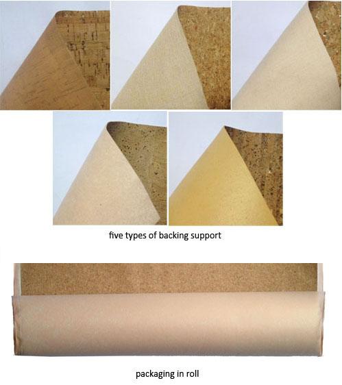 Hot sale Nature Cork Fabric/Leather for bag and shoes making with PU backing