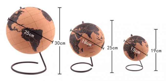 Factory Whole Cork Globe for Pointing Your Travel with Three Sizes