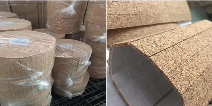 40x40x10mm Glass & Mirror Seperating Cork Pad with PVC Foam Backing