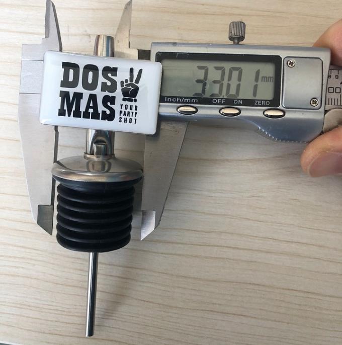 2020 Hot Sale Price Stainless Steel Pourer with TPE Stopper Silver with 5mm or 6mm Spout Opening