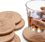 Top Rated Nature Cork Coaster with silkscreen logo, good for home and hotel