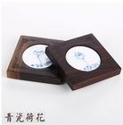 Square ceramic coaster with Bamboo base, customized design is acceptable