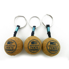 Amazon Hot Sell 60mm Cork Ball Floating Keyring in Navy Blue Color and Customized Size