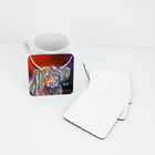 Chinese Factory Price 100/95/90mm Custom Printing Sublimation Blank MDF Drink Square Coasters