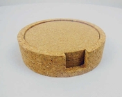 HOT SALE 4'' Round Cork Coaster Set of 4 With Holder Cork for Bar or Home Decoration