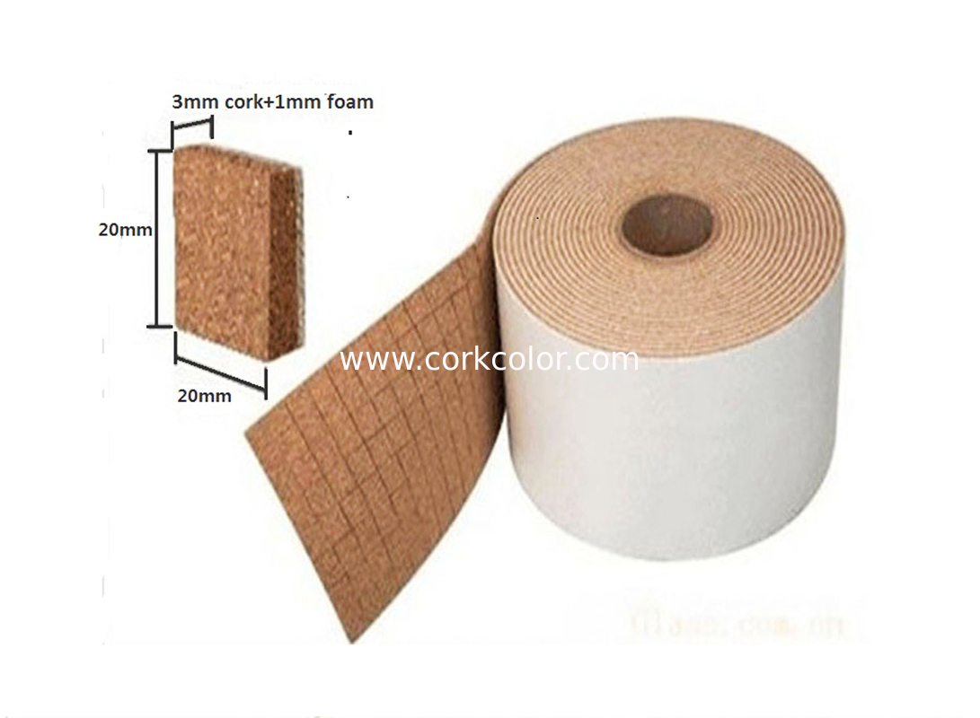 Cork pads on roll for protective glass,18*18mm