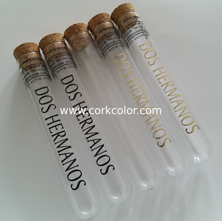 Printed 10*100mm Test tube with cork top