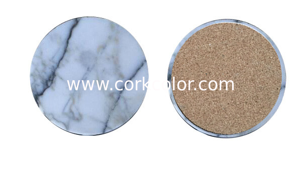 Popular Good Quality Anti Slip Marble Stone Coaster Customized Size and Printed Logo