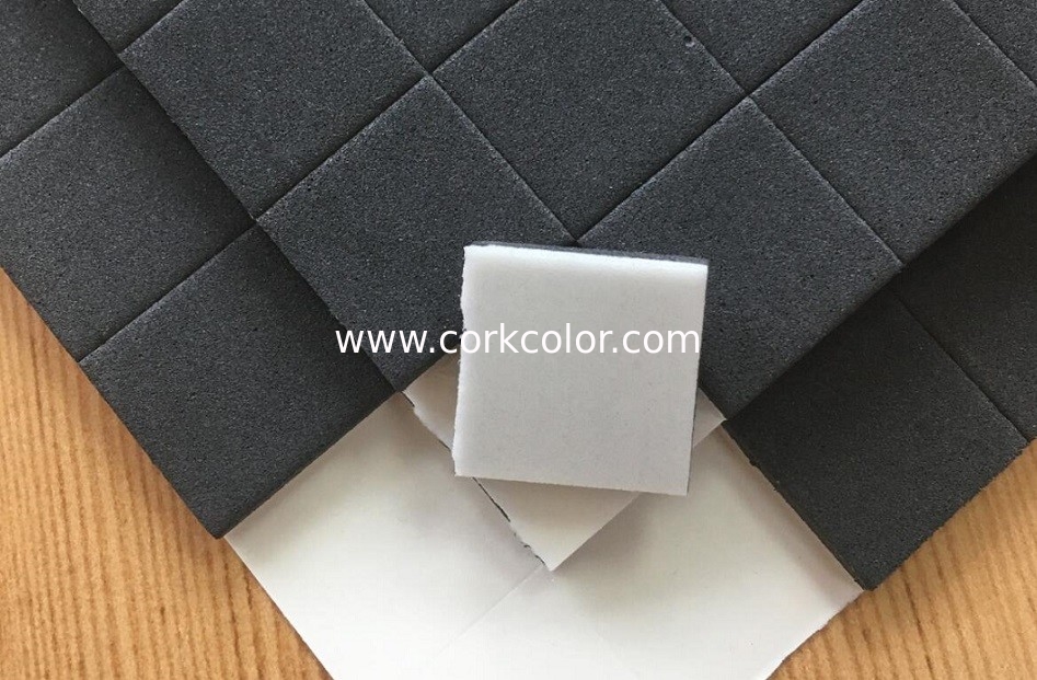 Hotsale 25x25x4MM Black Glass Protector Rubber Eva Pads for Glass Packing & Shipping by Sheet