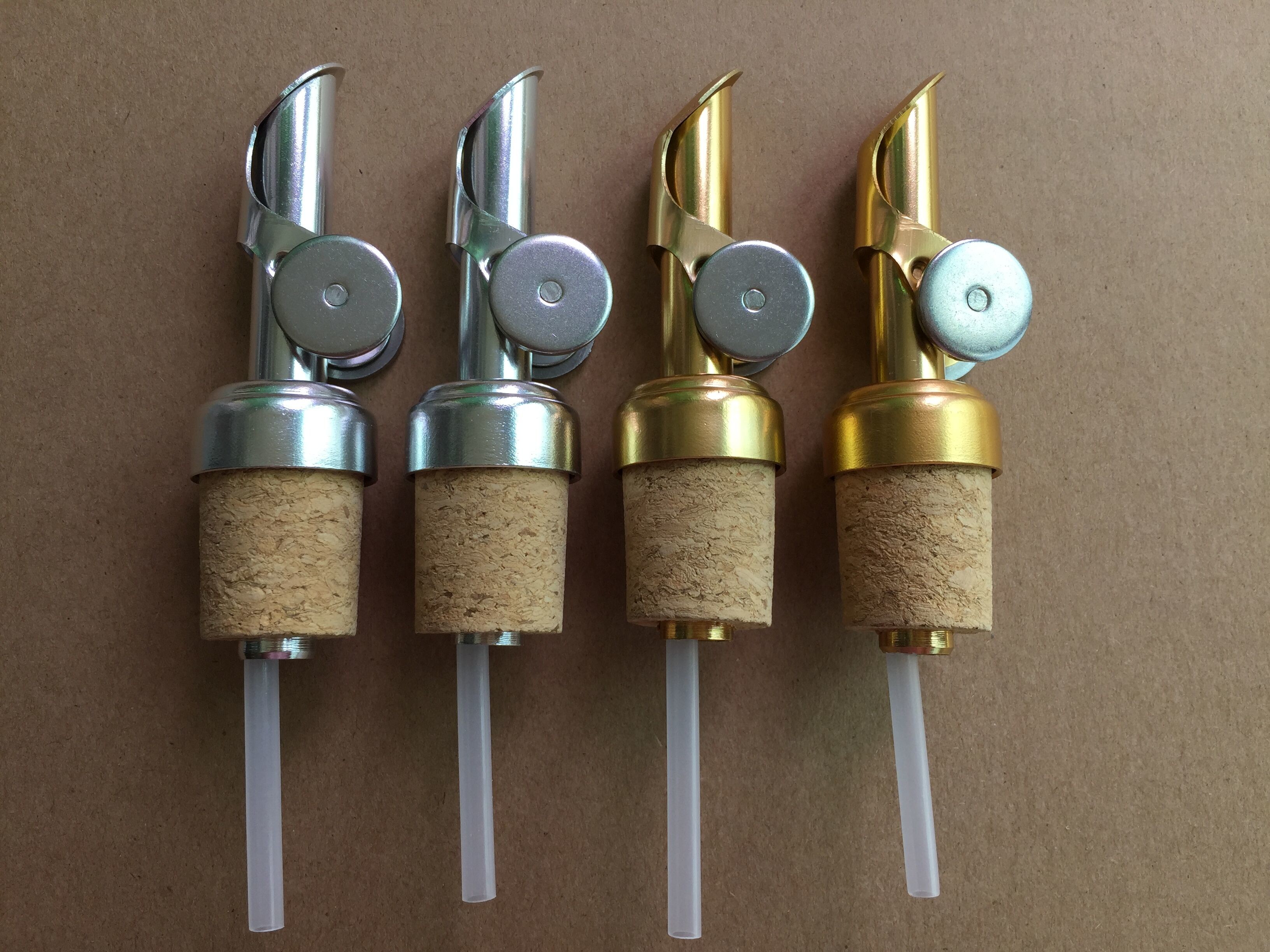 Perfect Style Weighted Stainless Steel Oil Pourer Silver or Golden