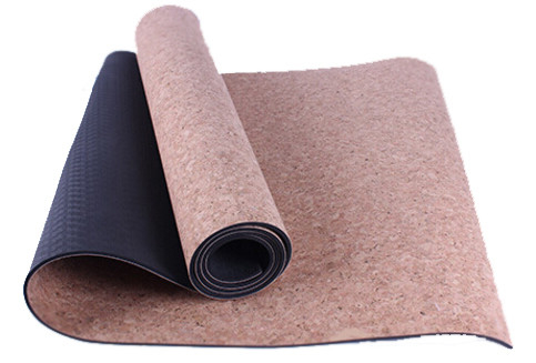 Hot Wholesale Eco-Friendly Absorbent Fashion Anti Slip Natural Cork Rubber Yoga Mat