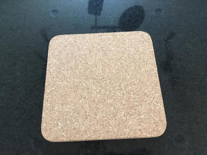 25*25cm Square Cork Trivet, Ceramic Trivet with Cork Based, Customized Size