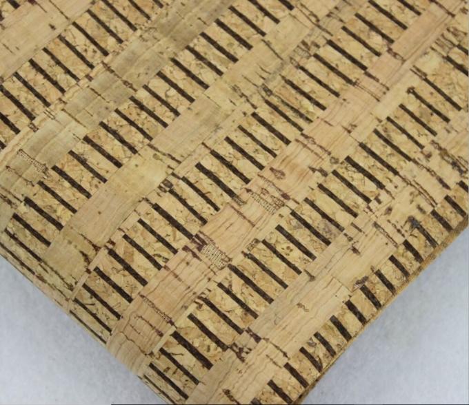Hot Sell 1.35m Width Cork Fabric with Black Color Stripes by Yard for Sewing Machine