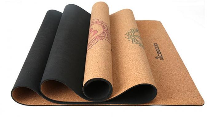 Durable Non-slip Rubber Cork Yoga Mat For Yoga&Pliate Training