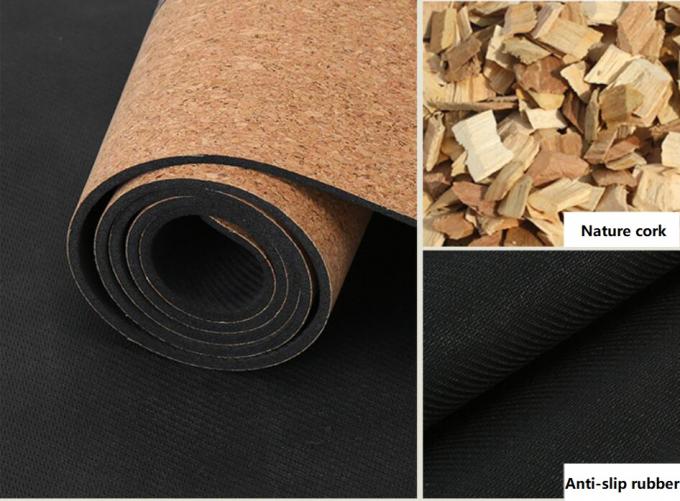 Durable Non-slip Rubber Cork Yoga Mat For Yoga&Pliate Training