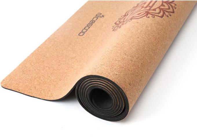 Durable Non-slip Rubber Cork Yoga Mat For Yoga&Pliate Training