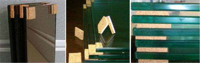 Wholesale Price 35*35*14+2MM Protection Spacers with Foam Separator Cork Pads For Glass