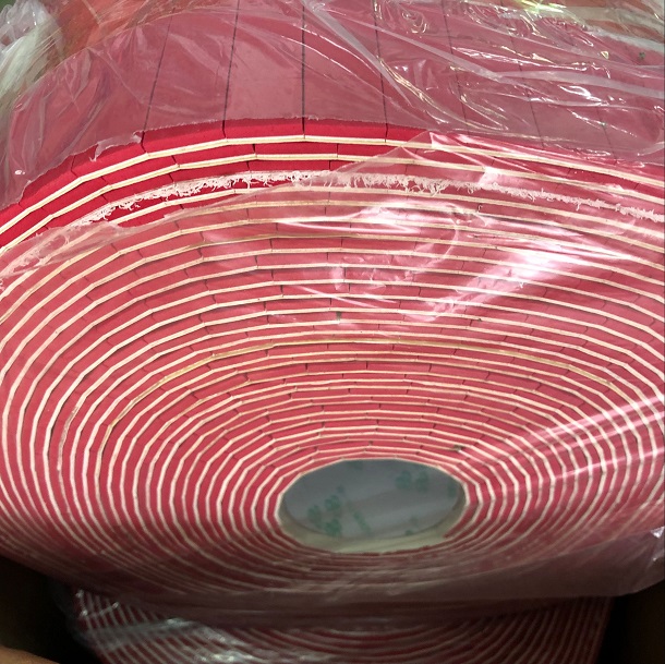 Wholesale 25x25x4MM Red Rubber +1MM Cling Foam of Glass Protective Red EVA Spacer separator protector pads By Sheet