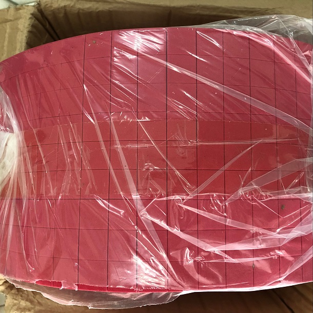 Wholesale 25x25x4MM Red Rubber +1MM Cling Foam of Glass Protective Red EVA Spacer separator protector pads By Sheet