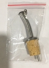 Hot sell stainless steel oil pourer spout with nature cork stopper