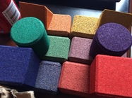 Color cork brick block