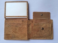 New style men cork wallet with coin box and card screen