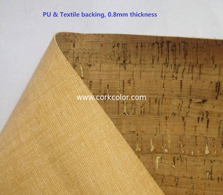 ECO-Friendly Nature cork fabric material/leather for notebook cover,l,waterproof and dust resi