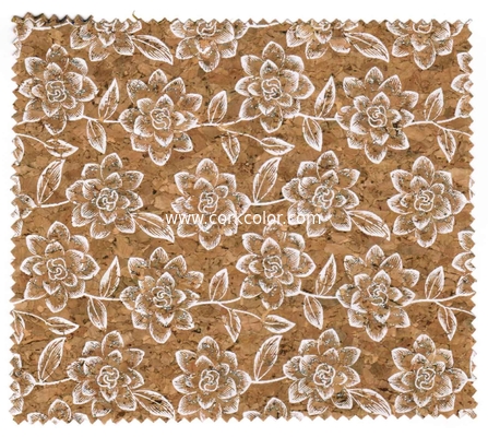 Printed colored & Eco-friendly cork fabric sheet for bags/cover/notebook/shoes with TC backing,waterproof and dust