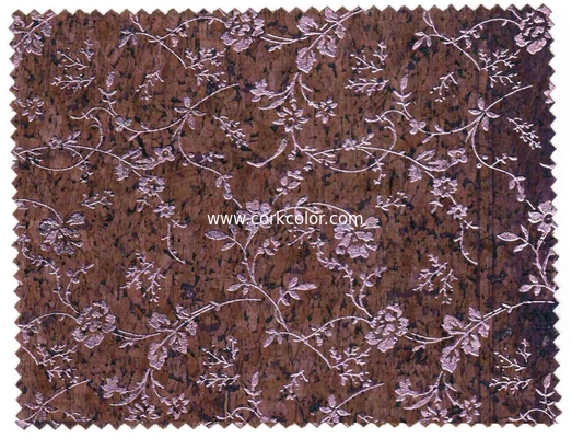 Printed colored & Eco-friendly cork fabric sheet for bags/cover/notebook/shoes with TC backing,waterproof and dust