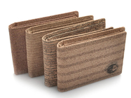 Brown color cork raw material men wallet 11x9cm with card and money slot, customized logo