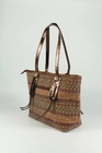 Popular style Cork handbag 30.5x28cm with Eco PVC handle, customized color is available