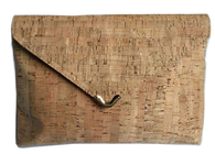 Ladies New Style Cork clutch 11''x7.8'' with button closure, Blue Lining, customized color is available