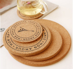 Eco Table Placemat Decor Cork Coaster with silkscreen printed logo