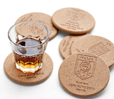 Top Rated Nature Cork Coaster with silkscreen logo, good for home and hotel
