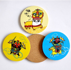 Wholesale 10*10cm  Round Blank MDF coaster with white top for DIY printing artwork