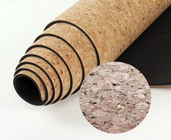 Top Rated Eco-Friendly Anti Slip Natural Cork Yoga Mat with Black Rubber Base