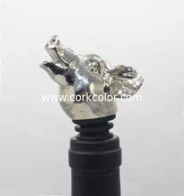 Popular Deer Head Wine Bottle Cork Pourer Stopper with Zin Alloy Material