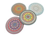 Amazon Hot Selling Style 4'' Ceramic Absorbent Round Coaster with Cork Back or Customized Size