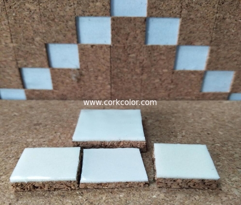 40x40x10mm Glass & Mirror Seperating Cork Pad with PVC Foam Backing