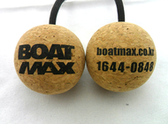 Wholesale Price 50mm Cork Ball Floating Key Chain with Navy Roper and Custom Printed Logo Printing