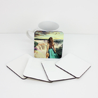 Chinese Factory Price 100/95/90mm Custom Printing Sublimation Blank MDF Drink Square Coasters