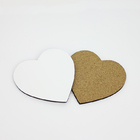 Popular 110x110mm Heart Shape Sublimation MDF Blank Coaster for Gift or Promotion