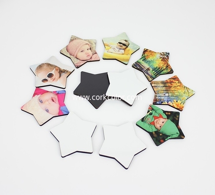 Top Rated Star Shape 60x57mm Sublimation Blank Refrigerator Stickers for Decoration