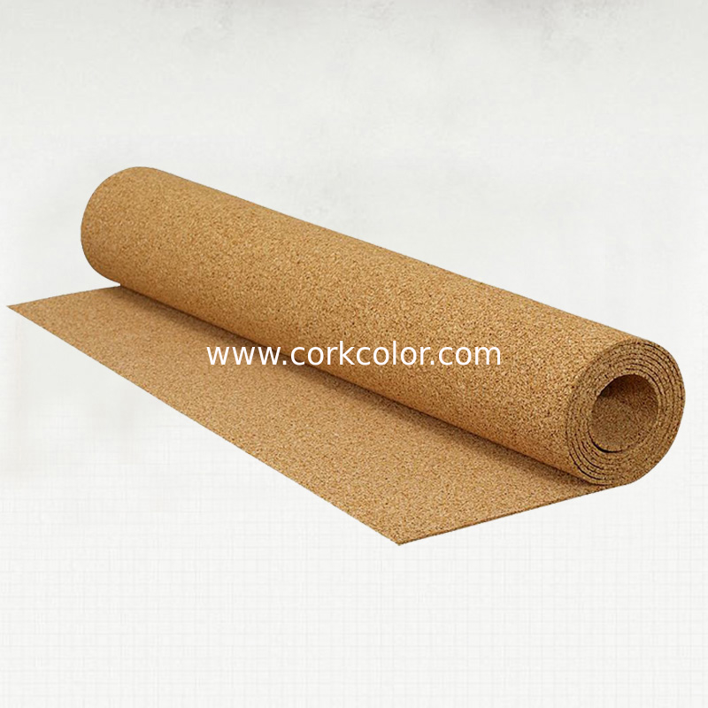Popular Cork covering substrate/cork roll underlay,200kg/m3-300kg/m3 ,good sound and heat insulation