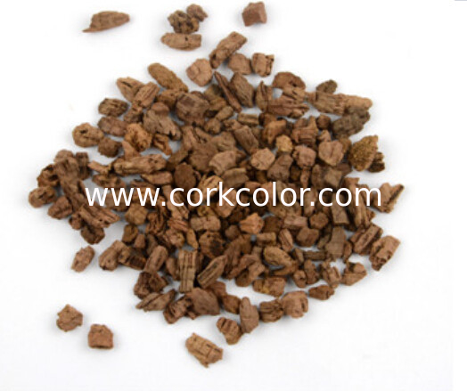 80~90g/L Density,Dark cork granules at third grade for wall tile,Good sound and heat insulation