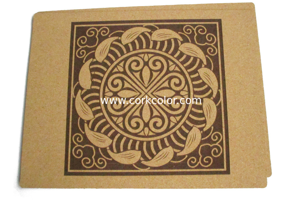 Custom printing cork table mat