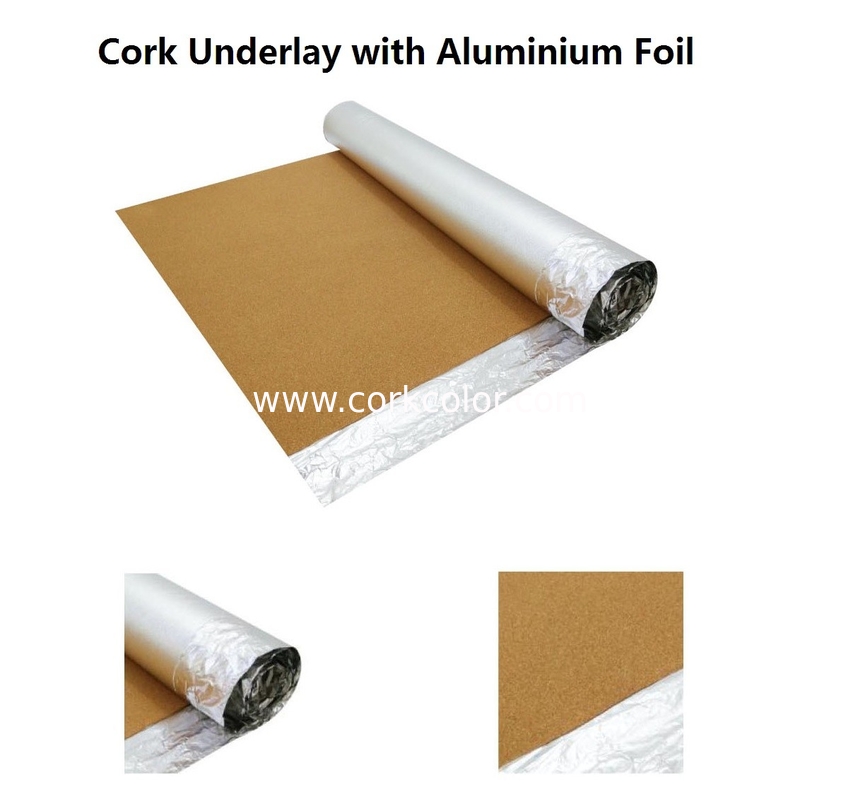 2016 New Style Corkment Underla/Substrate with Aluminium Foil, 200-300kg/m3 Density, Good Damp & Sound Proof