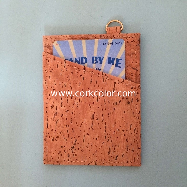 Popular Colored Natural Cork Money Clip Credit Card Holder with Handle