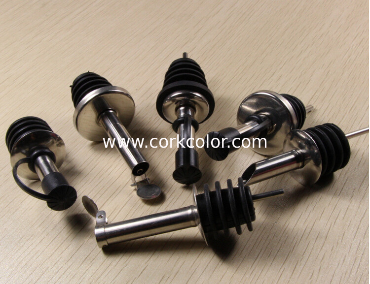 Promotional Stainless Steel Pourrer/Wine Pourer for for Ceramic/Olive Oil bottle