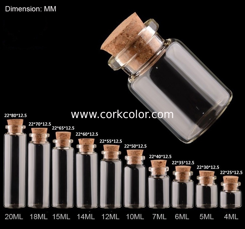 Sea salts with dried flowers in clear vials with cork lid